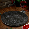 Black Marble Effect Pizza Plate