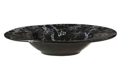 Black Marble Effect Pasta Bowl