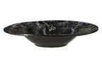 Black Marble Effect Pasta Bowl