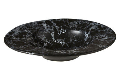 Black Marble Effect Pasta Bowl