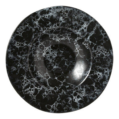 Black Marble Effect Pasta Bowl
