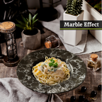 Black Marble Effect Pasta Bowl