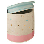 Lozica Medium Fine Earthenware Grey Pink Storage Canister