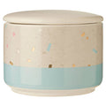 Small Fine Earthenware Grey Blue Storage Canister