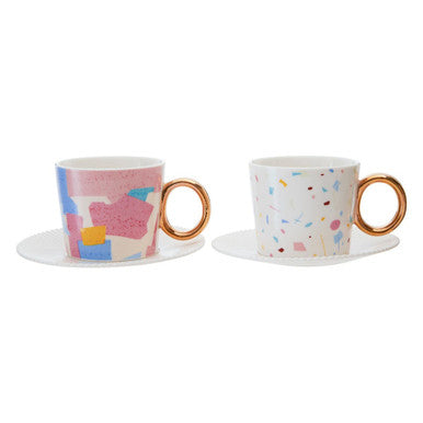 2 Cups and Saucers Set