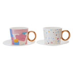 2 Cups and Saucers Set