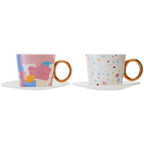 2 Cups and Saucers Set