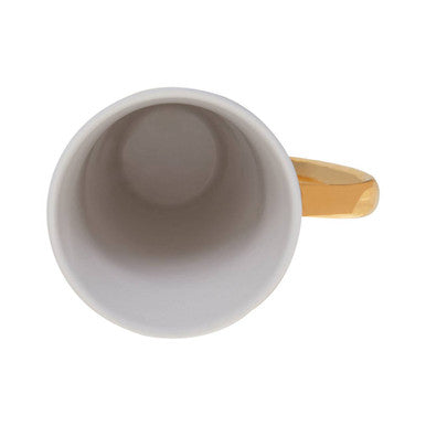 White Palm Print Latte Mug