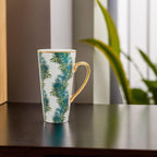 White Palm Print Latte Mug