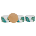Winter Palm Set Of Three Stackable Canisters