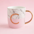 Marble Effect and Pink Monogram Mug C