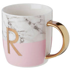 Marble Effect and Pink Monogram Mug R