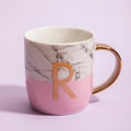 Marble Effect and Pink Monogram Mug R