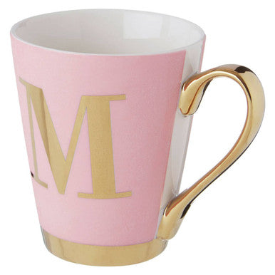 Frosted Pink Monogram Mug M