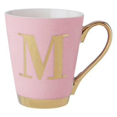 Frosted Pink Monogram Mug M