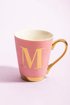 Frosted Pink Monogram Mug M
