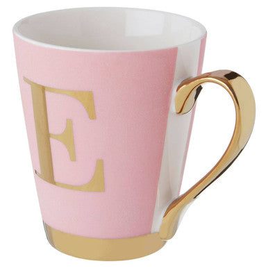 Frosted Pink Monogram Mug E