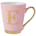 Frosted Pink Monogram Mug E
