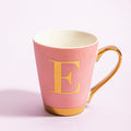 Frosted Pink Monogram Mug E