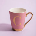 Frosted Pink Monogram Mug C