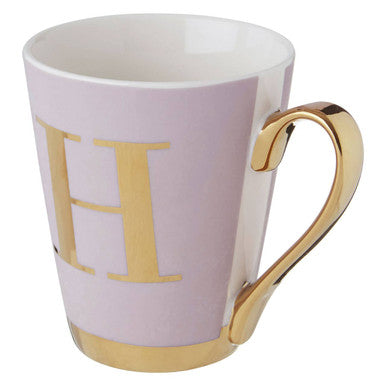 Lilac Monogram Mug H