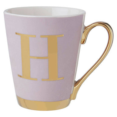 Lilac Monogram Mug H