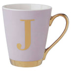Lilac Monogram Mug J