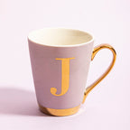 Lilac Monogram Mug J