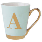 Green A Letter Monogram Mug