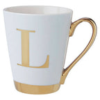 Green L Letter Monogram Mug