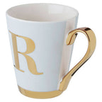 Green R Letter Monogram Mug