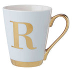 Green R Letter Monogram Mug