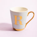 Green R Letter Monogram Mug