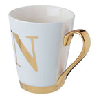 Green N Letter Monogram Mug