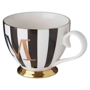 Black and White Monogram Mug M