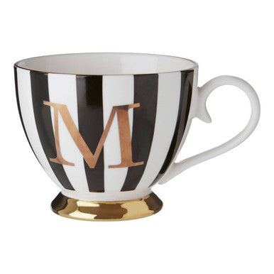 Black and White Monogram Mug M