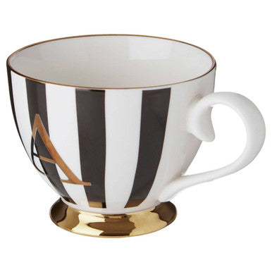 Black and White Monogram Mug, A