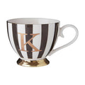 Black and White Monogram Mug K