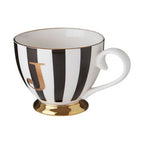 Black and White Monogram Mug J