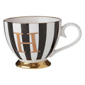 Black and White Monogram Mug H