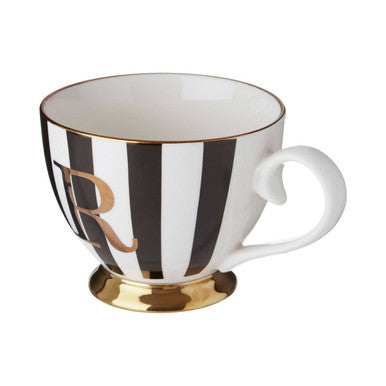 Black and White Monogram Mug R