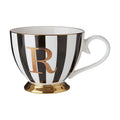 Black and White Monogram Mug R