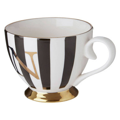 Black and White Monogram Mug N