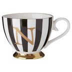 Black and White Monogram Mug N