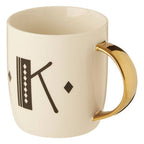 White Monogram Mug K