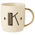 White Monogram Mug K