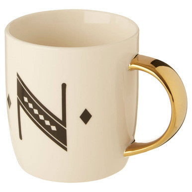 White Monogram Mug N