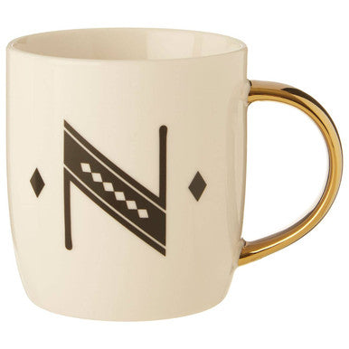 White Monogram Mug N