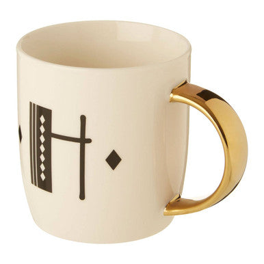 White Monogram Mug H