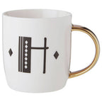 White Monogram Mug H